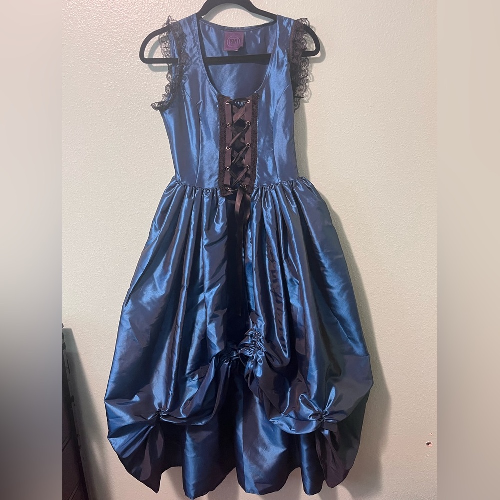 Elegant Blue Corset Dress